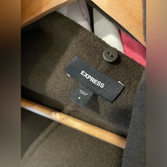 Express Wool-Blend Scarf Collar Coat in Espresso - Picture 9 of 9